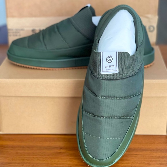 GREATS brand The Foster Slipper in the color cargo. - Picture 1 of 2